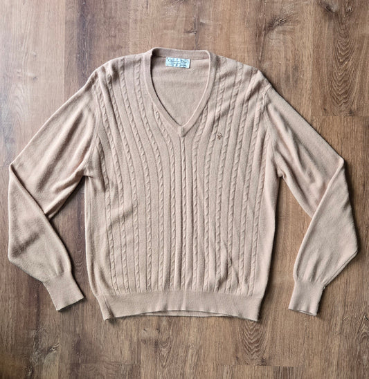 Dior camel v-neck sweater