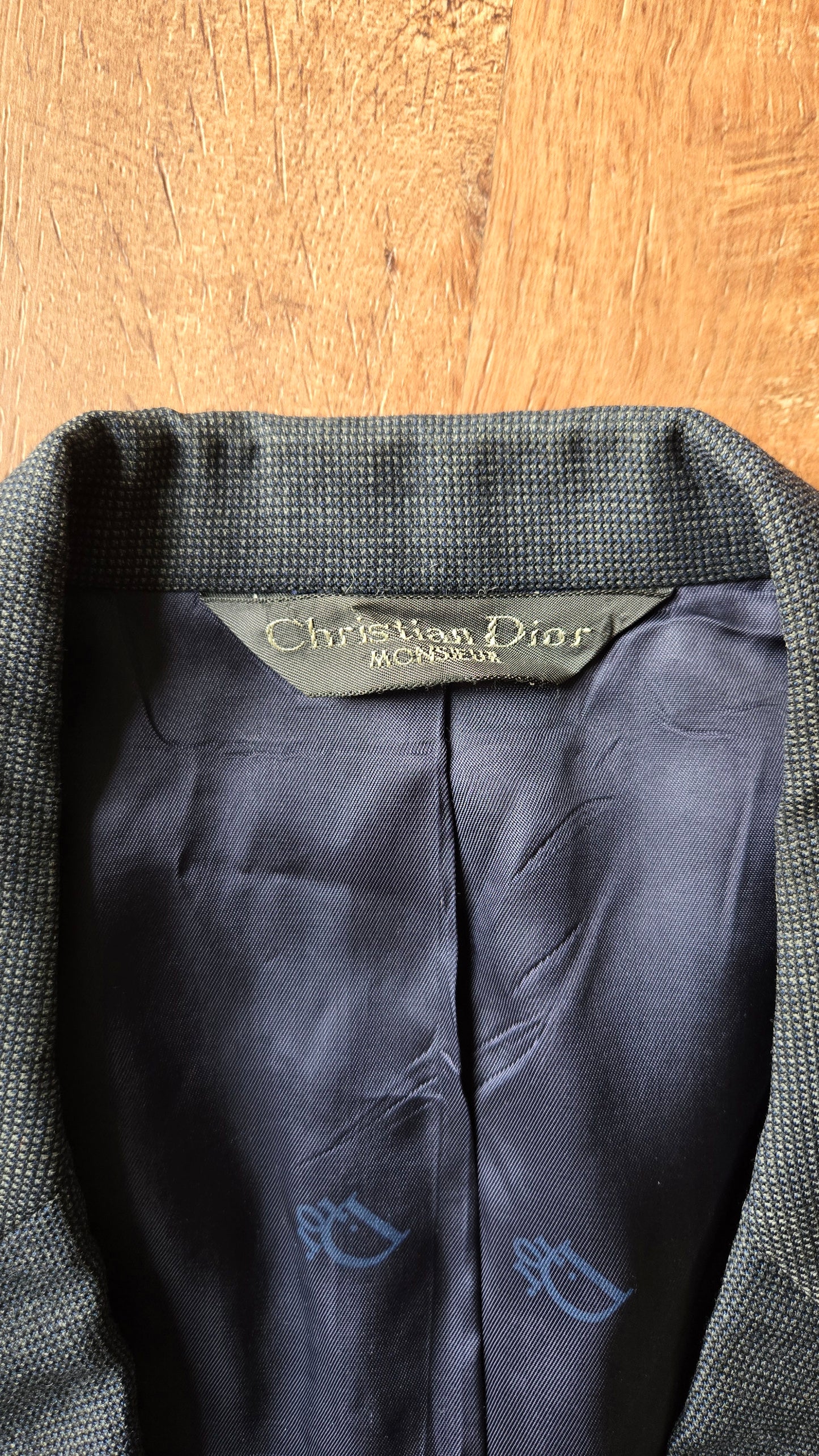 Dior dark grey textured suit