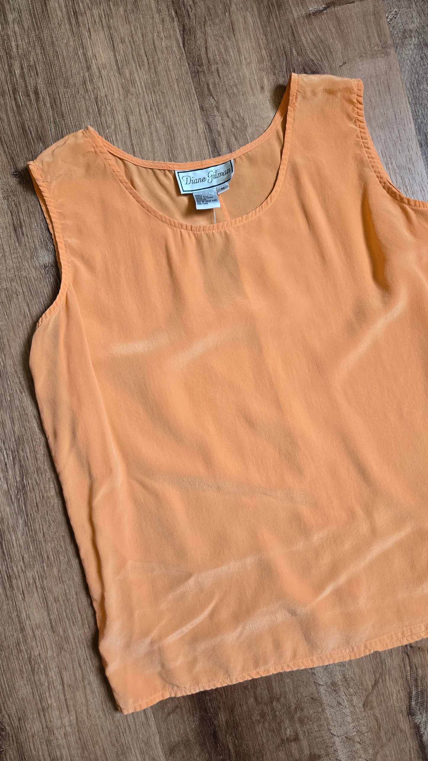 Diane Gilamn sherbet silk tank