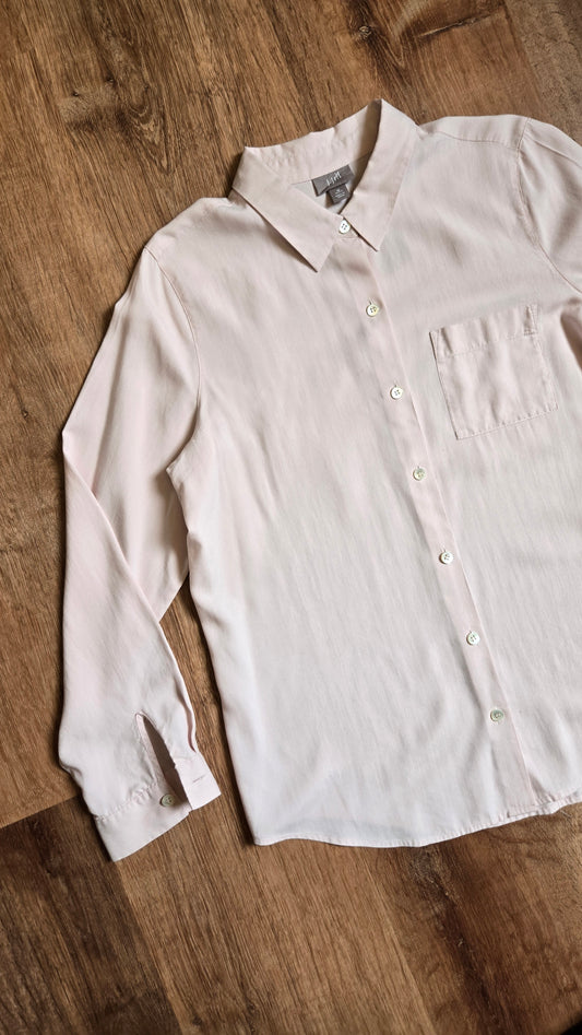 J. Jill pale pink silk blouse