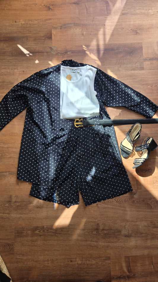 Dani Michaels polka dot jacket/short set!