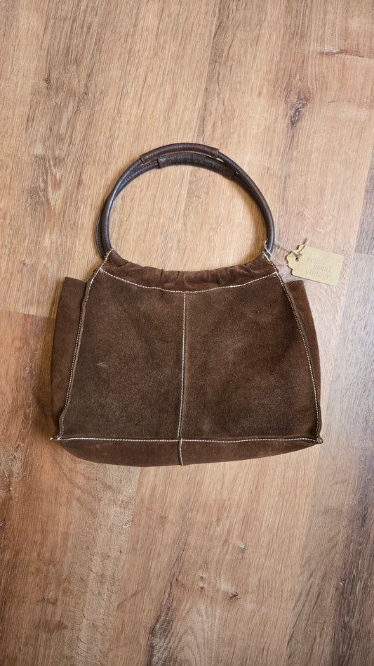 Brown suede purse