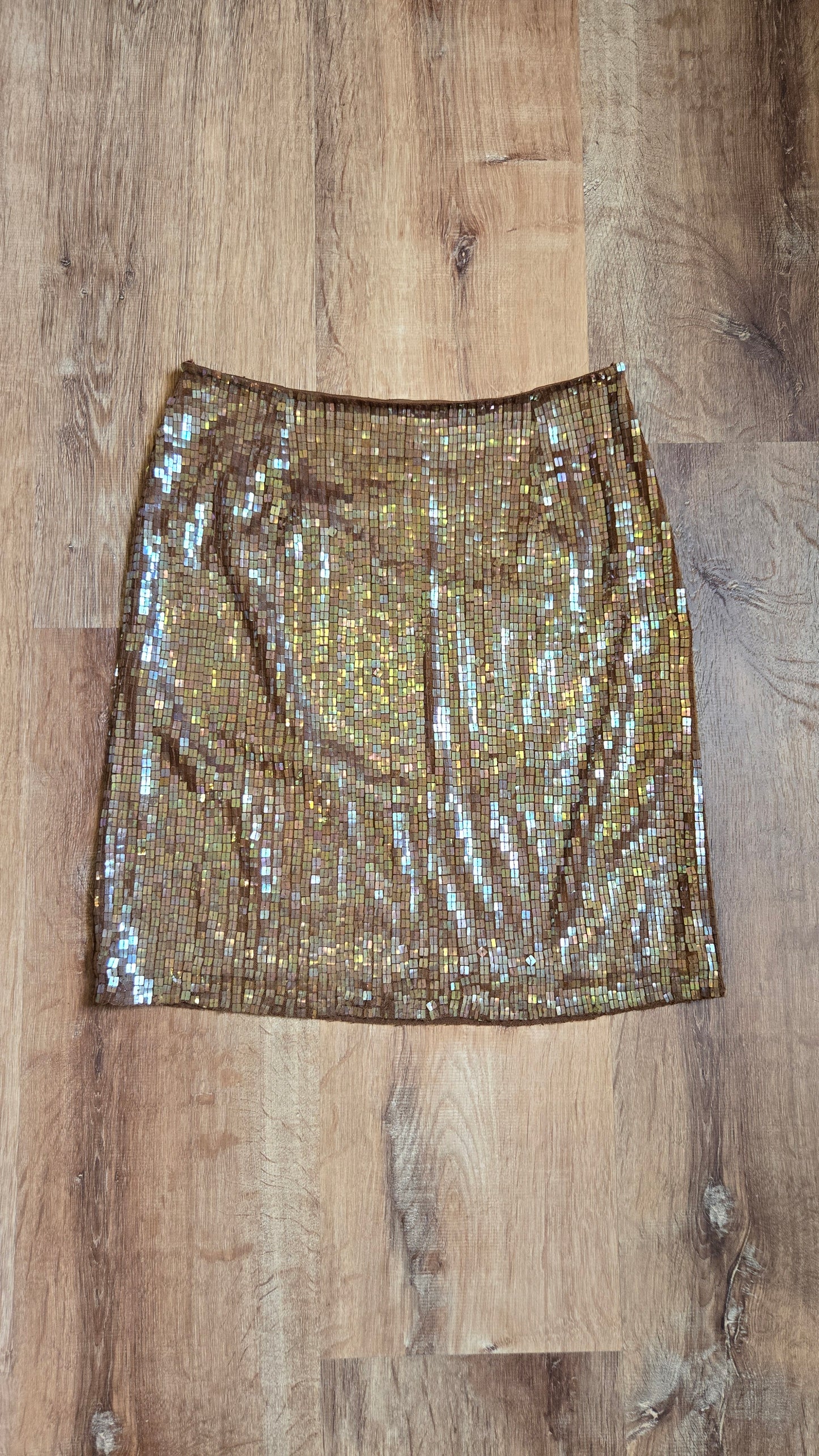 Cristall Collection brown sequin skirt