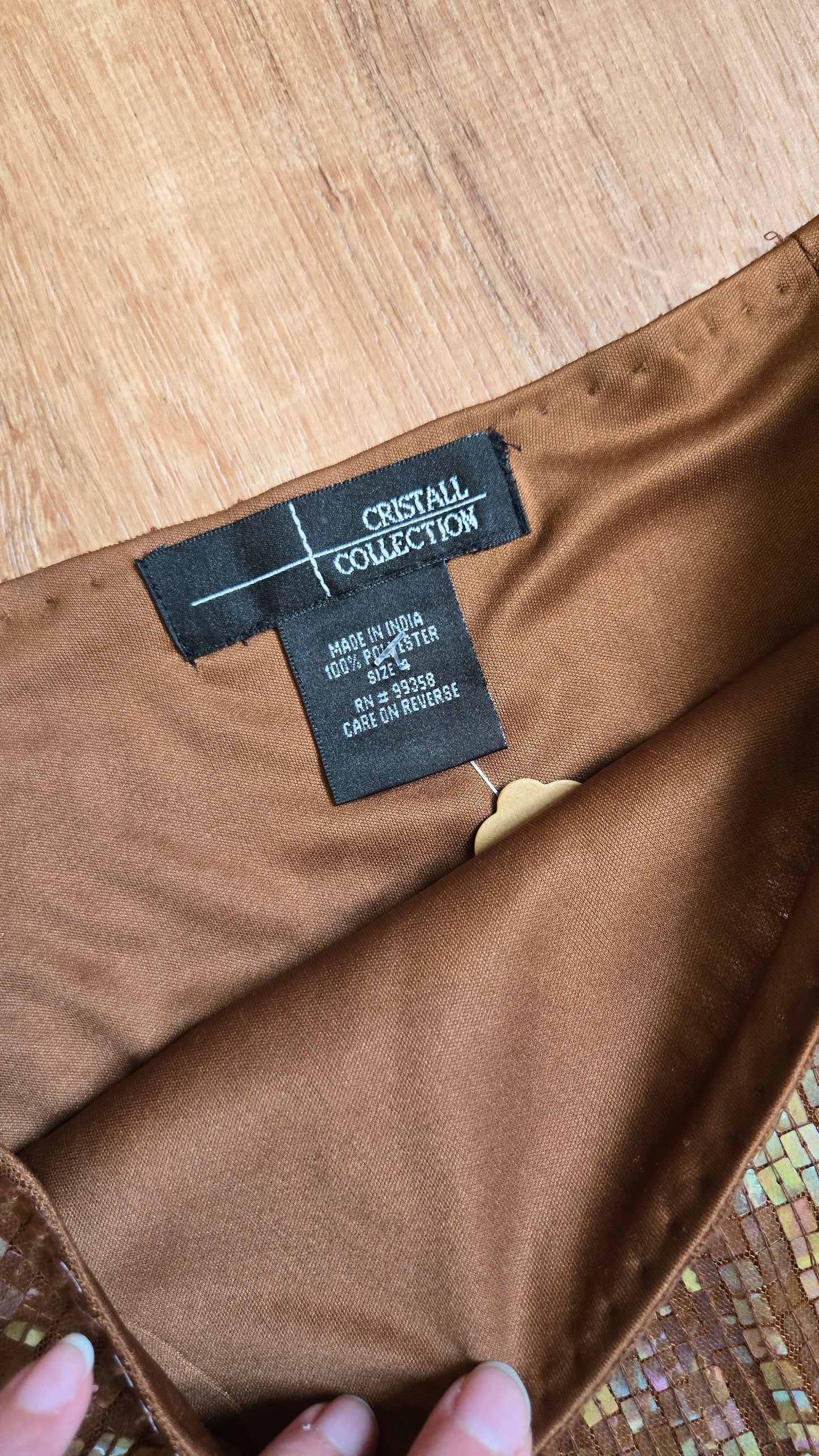 Cristall Collection brown sequin skirt