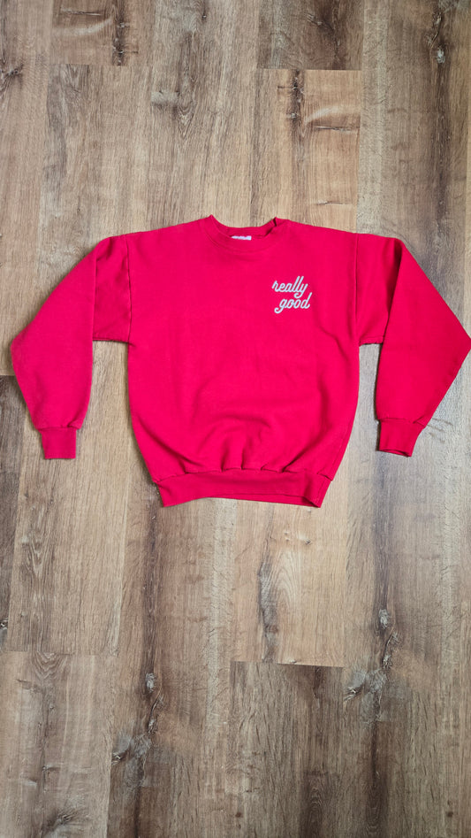 Really Good sweatshirt - red & grey