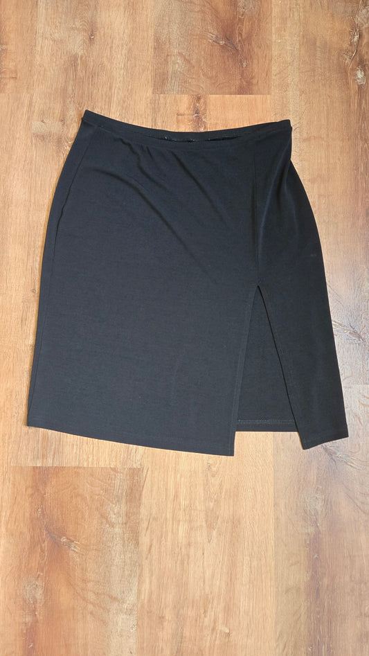 Express black thigh slit pencil skirt