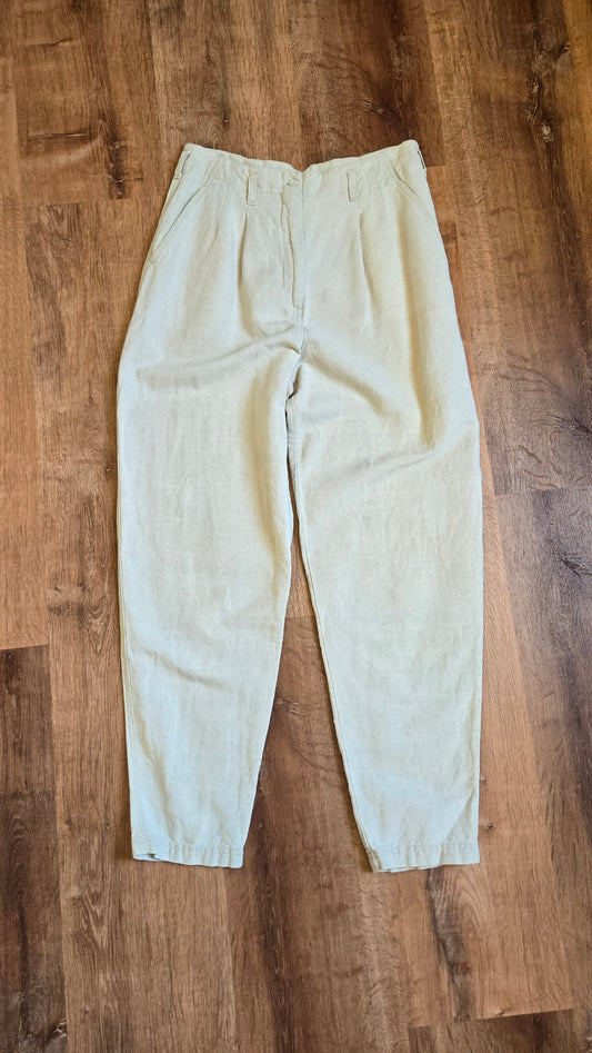 The Limited oatmeal linen trousers