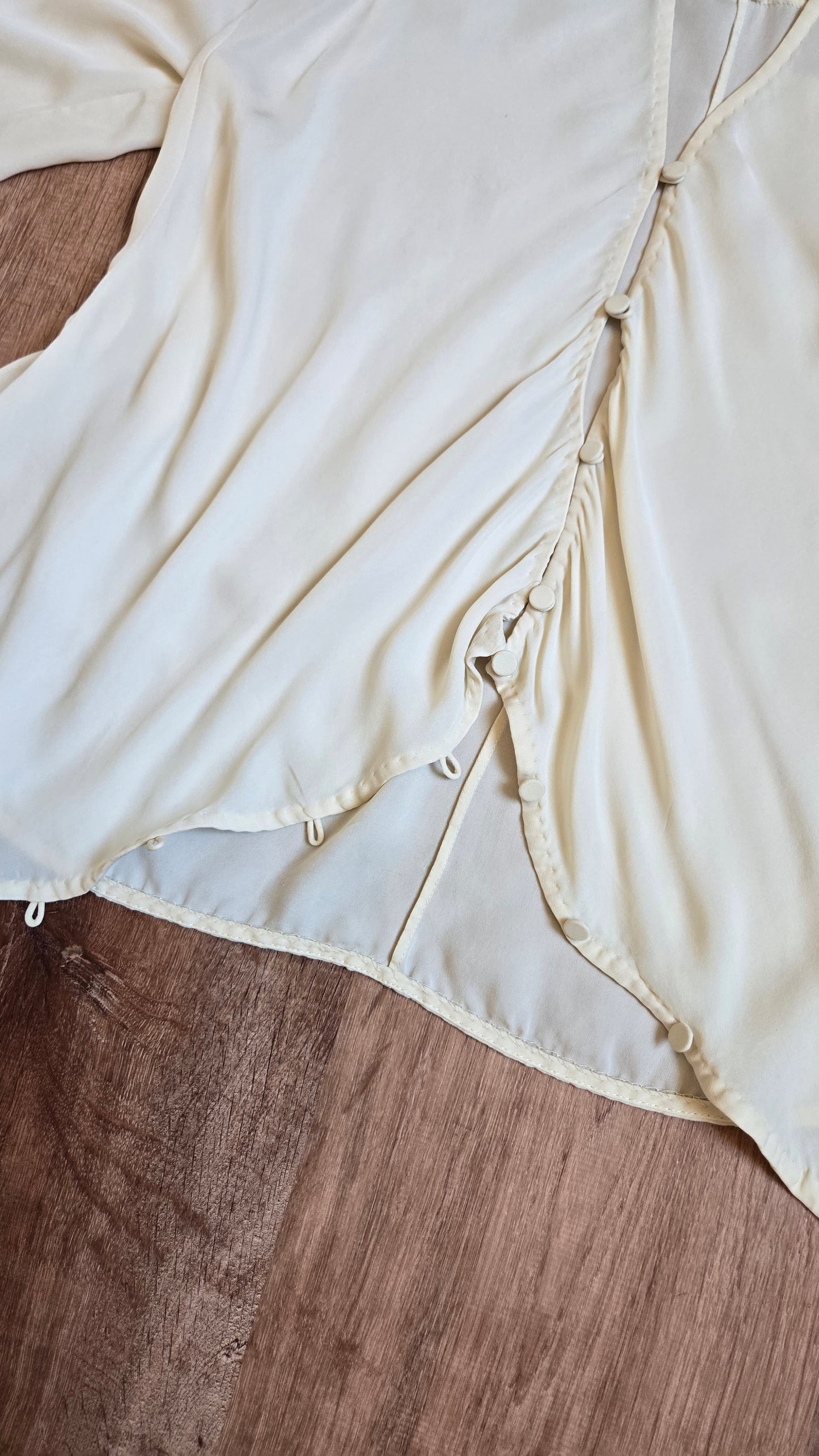 Gary Graham silk button loop blouse
