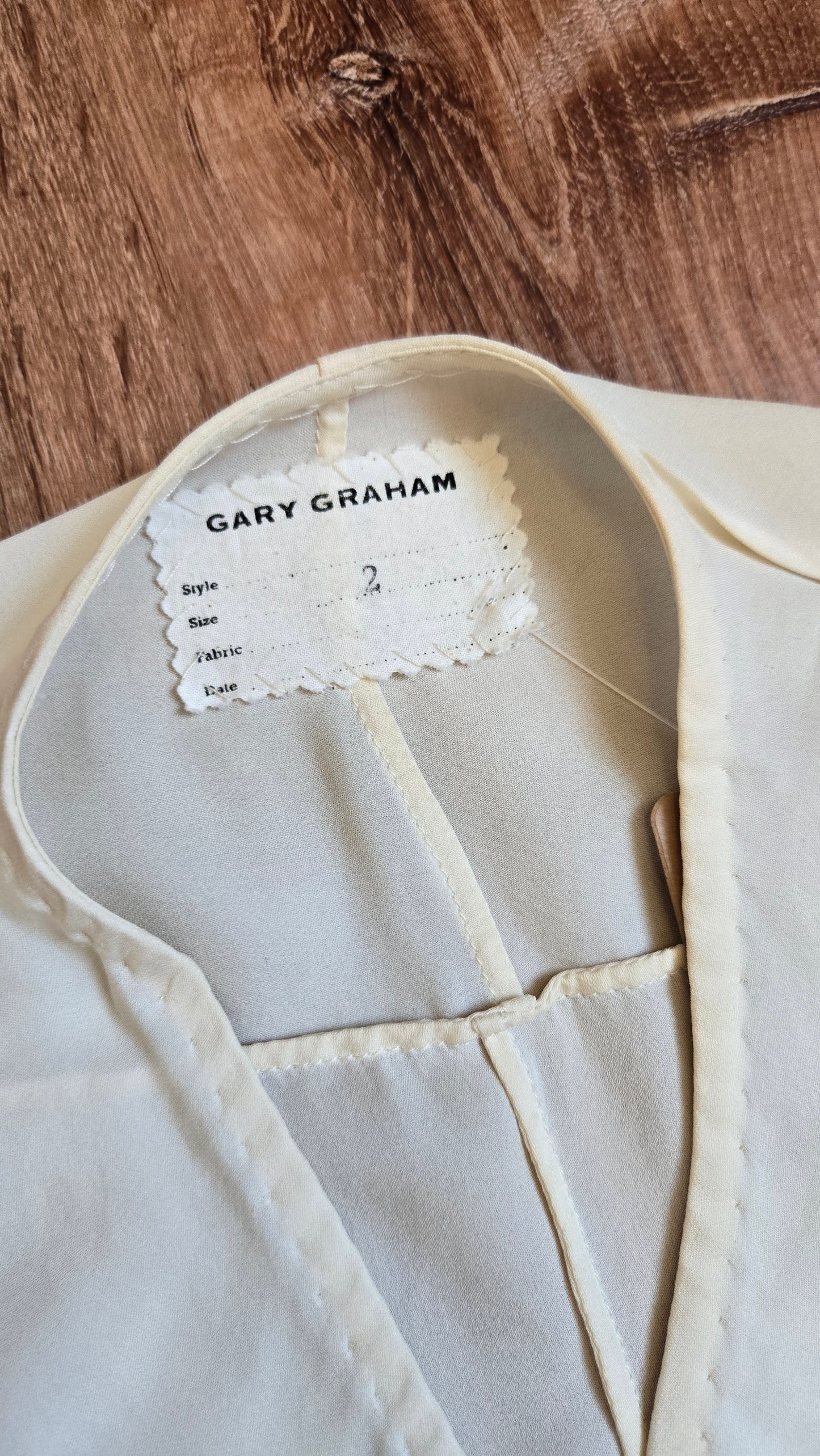 Gary Graham silk button loop blouse