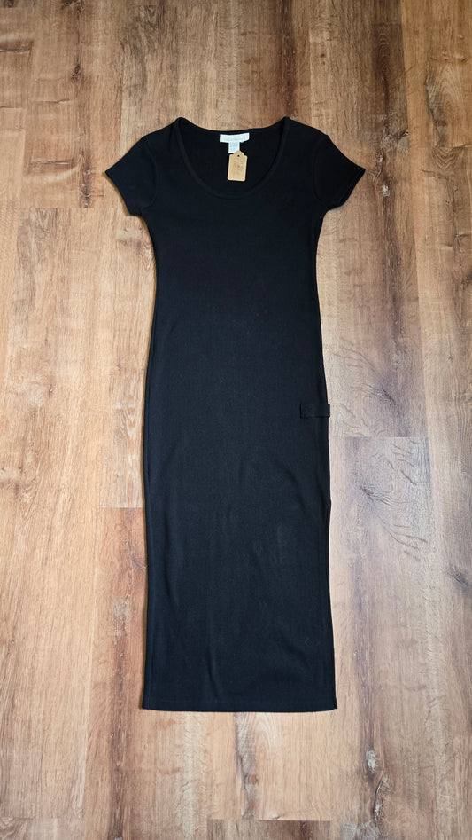 The Limited black ribbed maxi dress