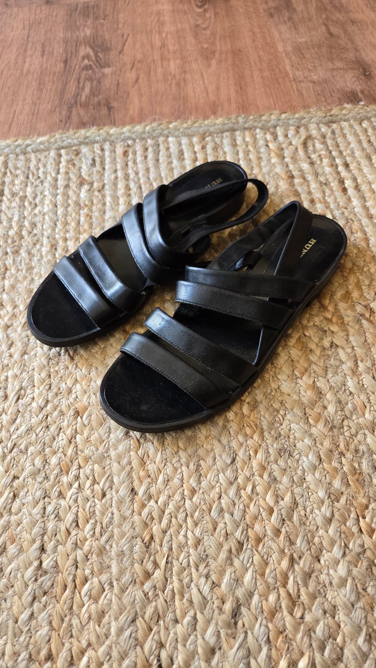 Hunt Club black strappy sandals