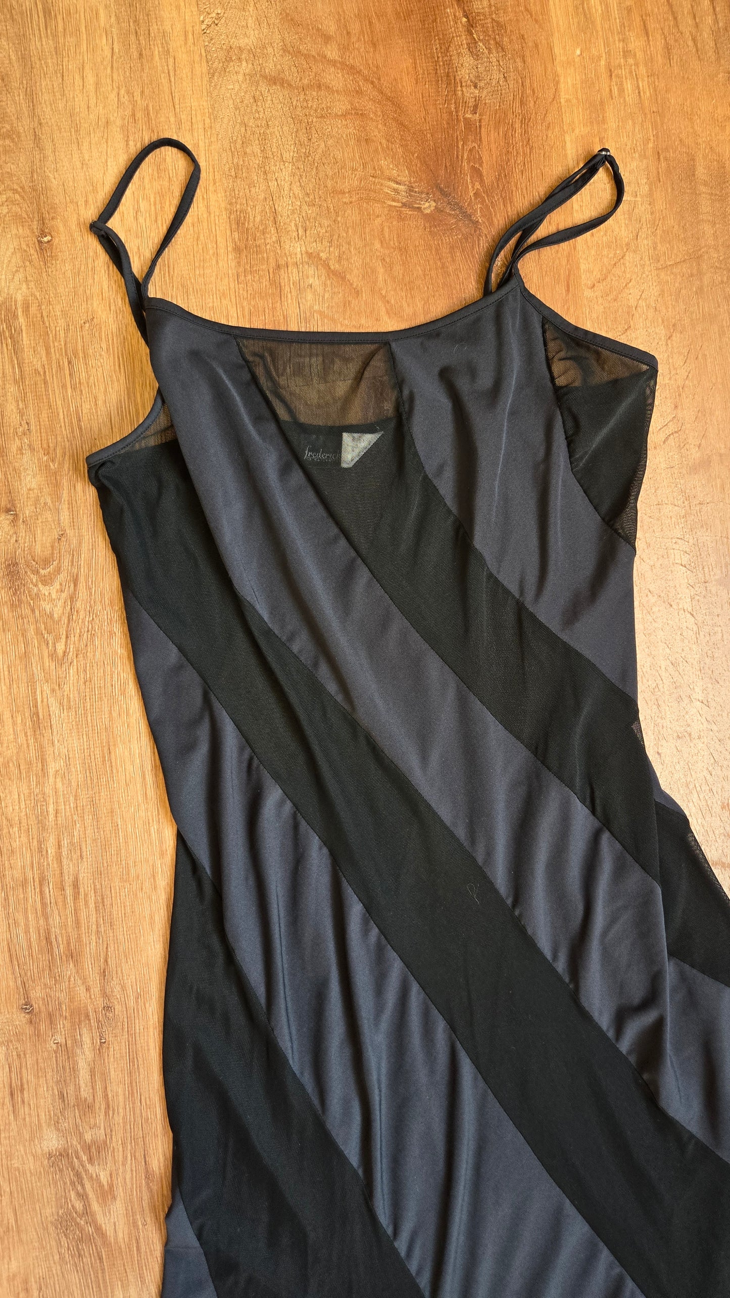 Frederick's of Hollywood sheer strip gown