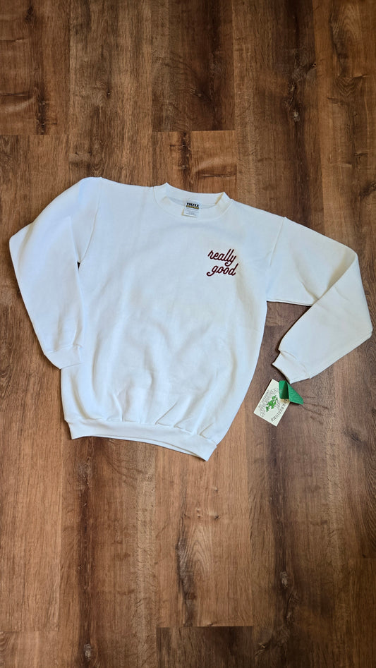 Really Good sweatshirt - white & red