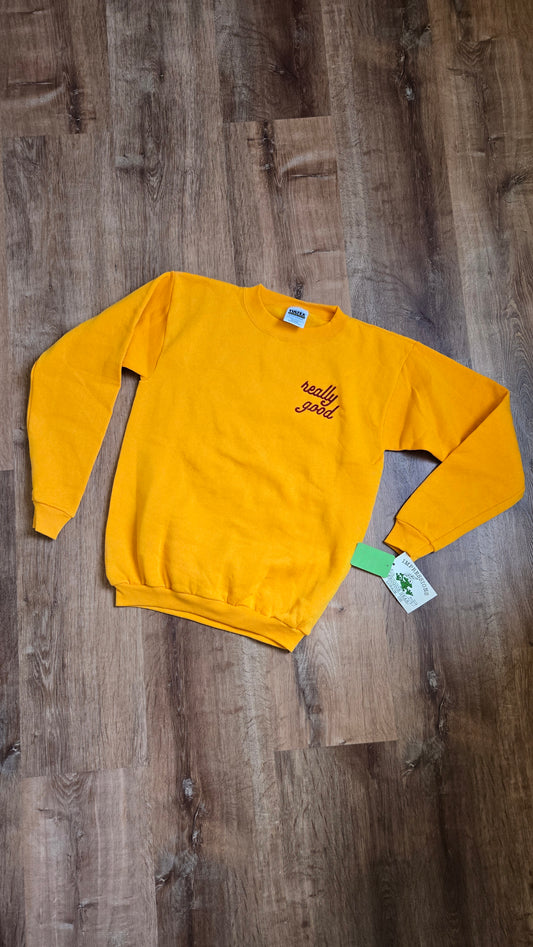 Really Good sweatshirt - gold & red