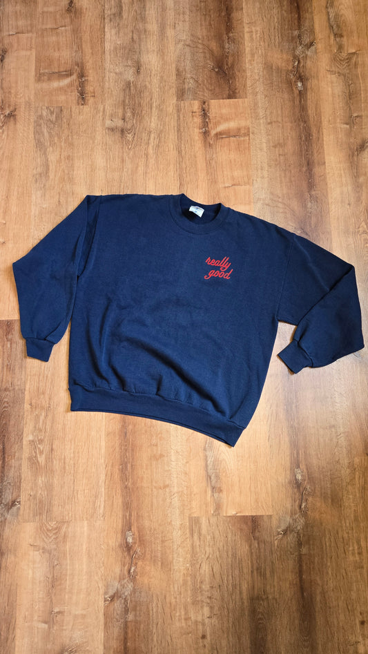 Really Good sweatshirt - navy & red