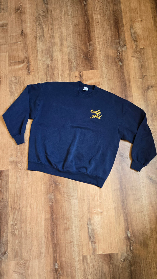 Really Good sweatshirt - navy & gold