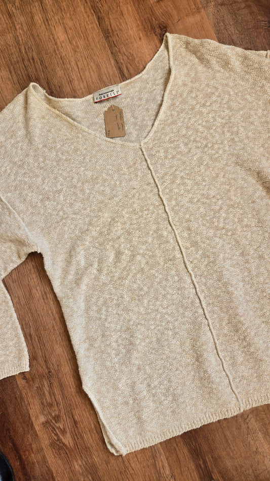 Forelli cream tunic sweater