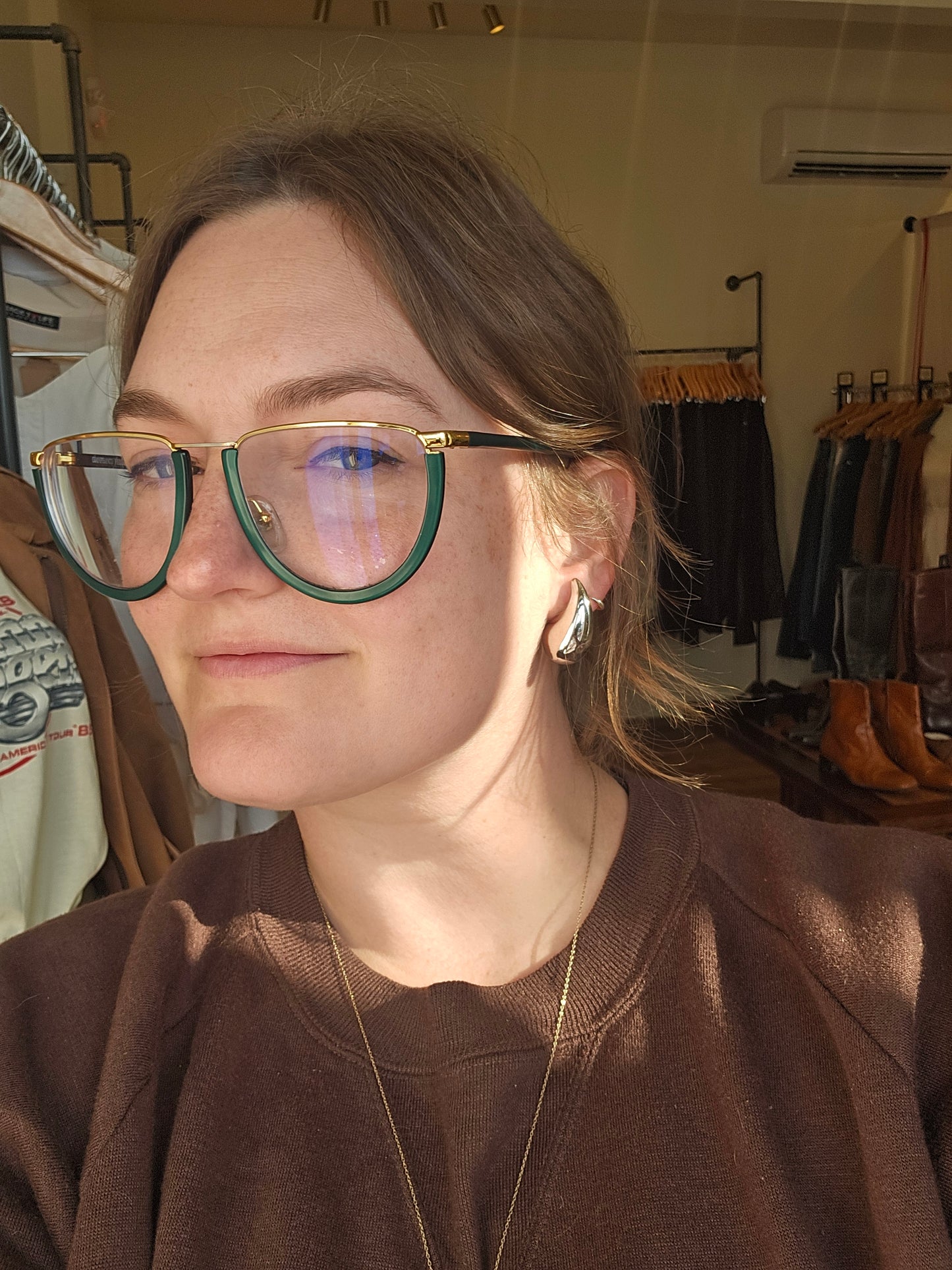 Colette Large Huggie Droplet Earring: Silver