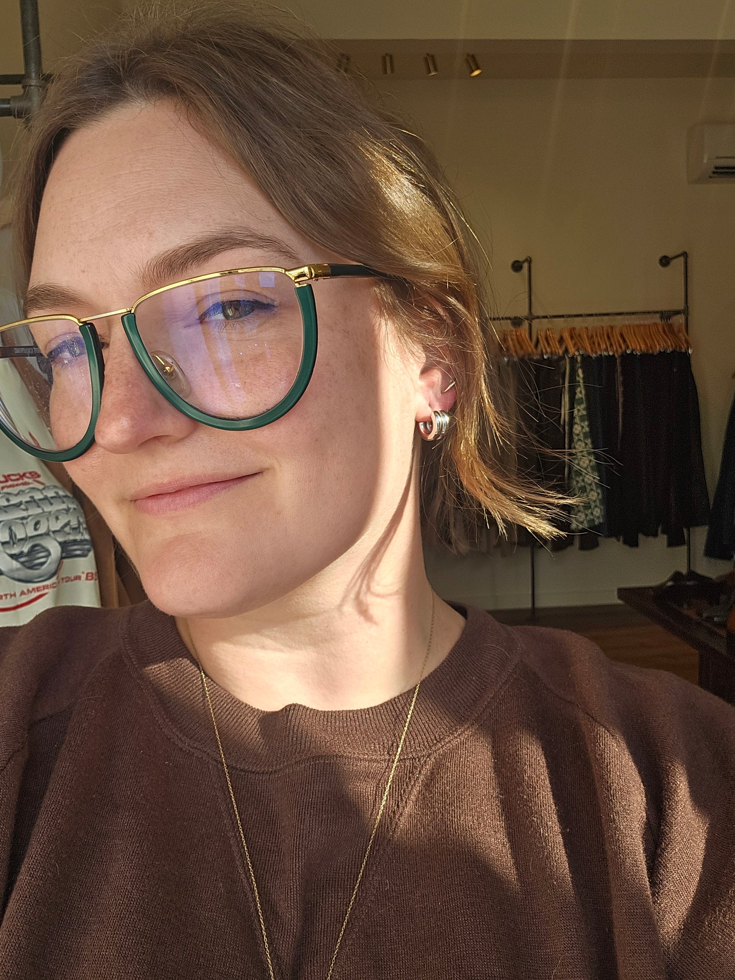 Emma Double Hoop Earring: Silver