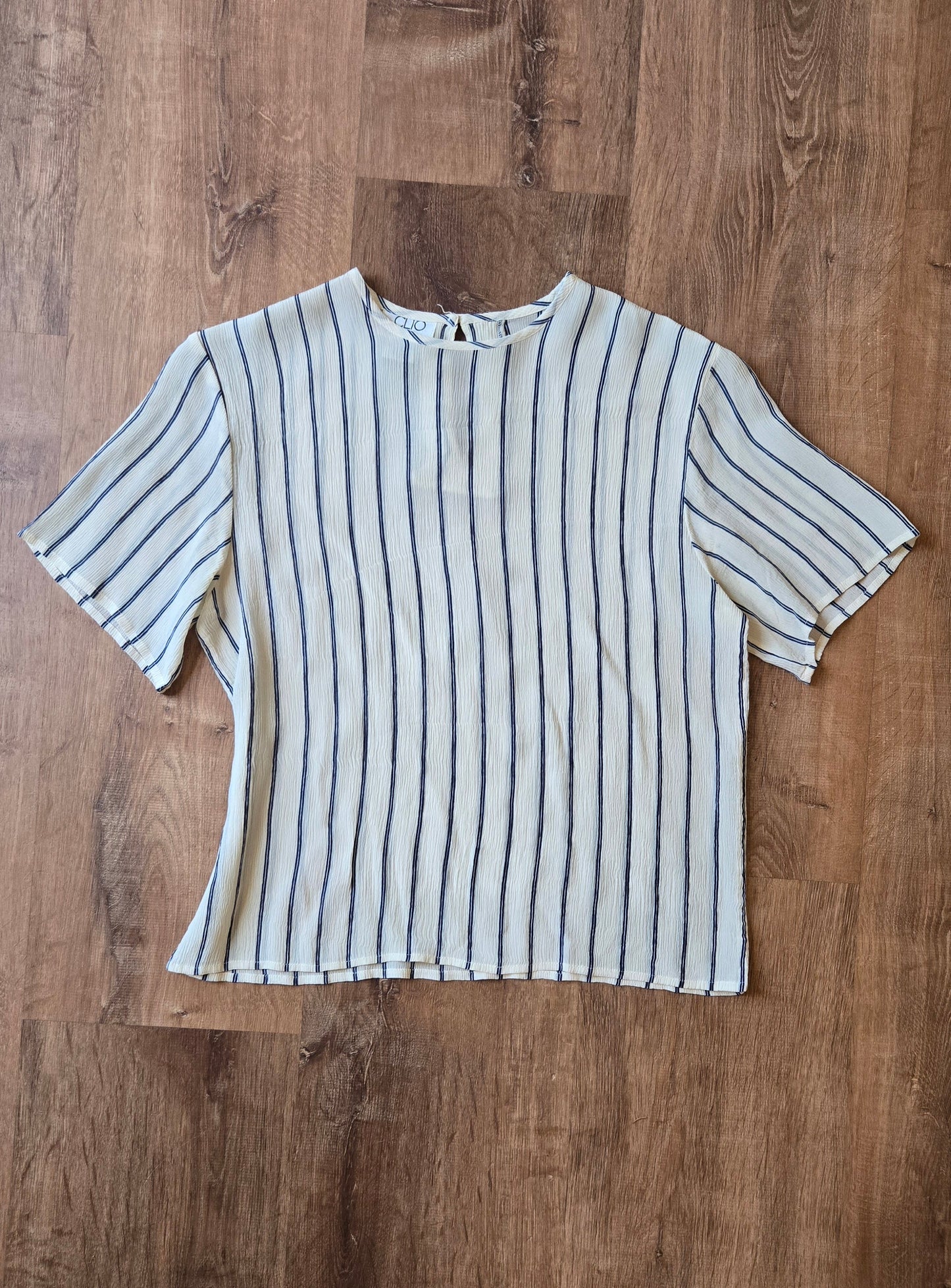 Clio silk striped tee