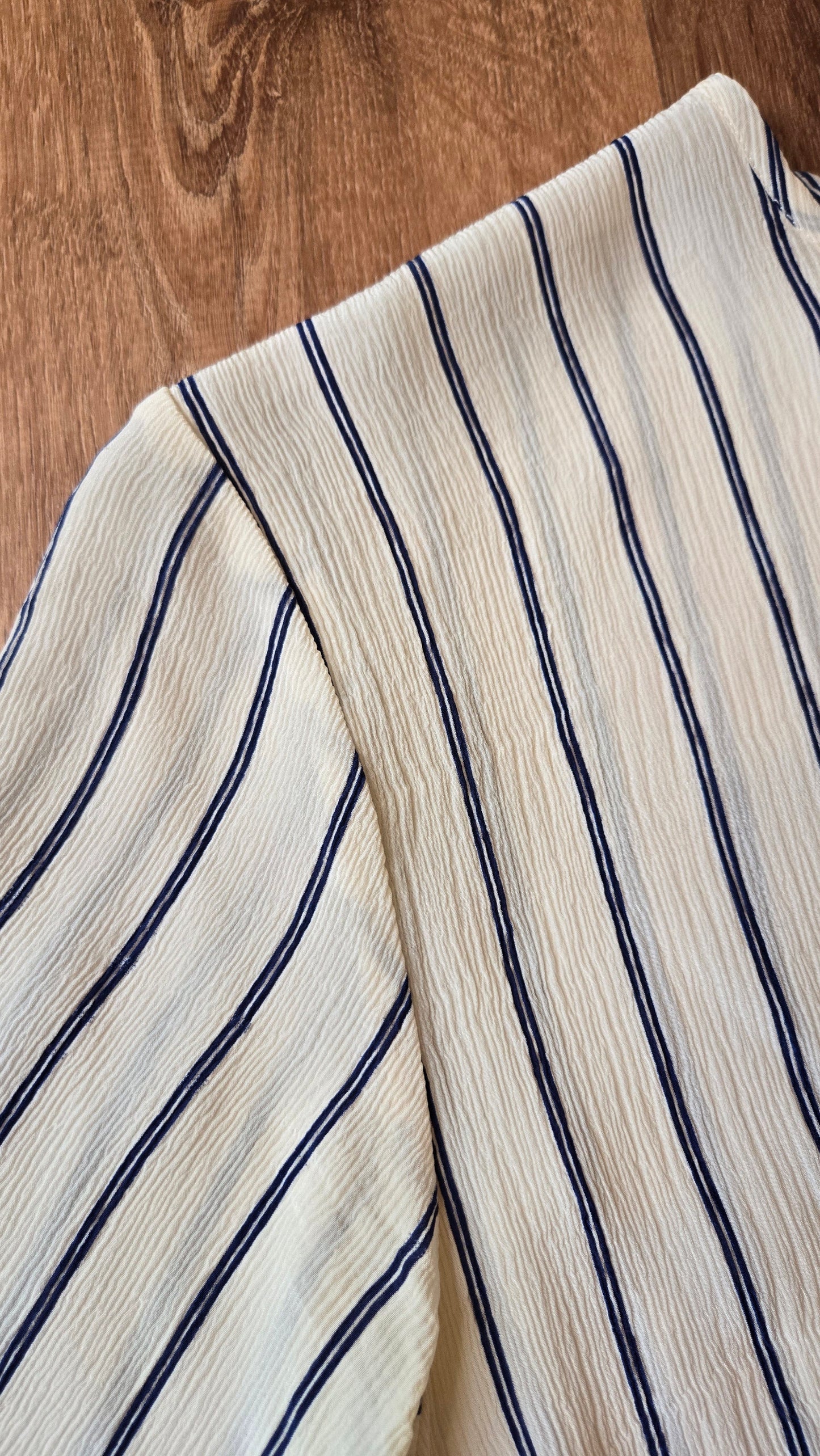 Clio silk striped tee