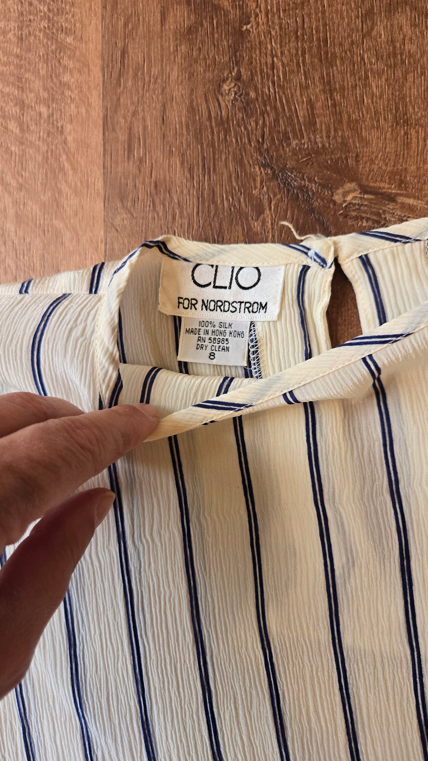 Clio silk striped tee