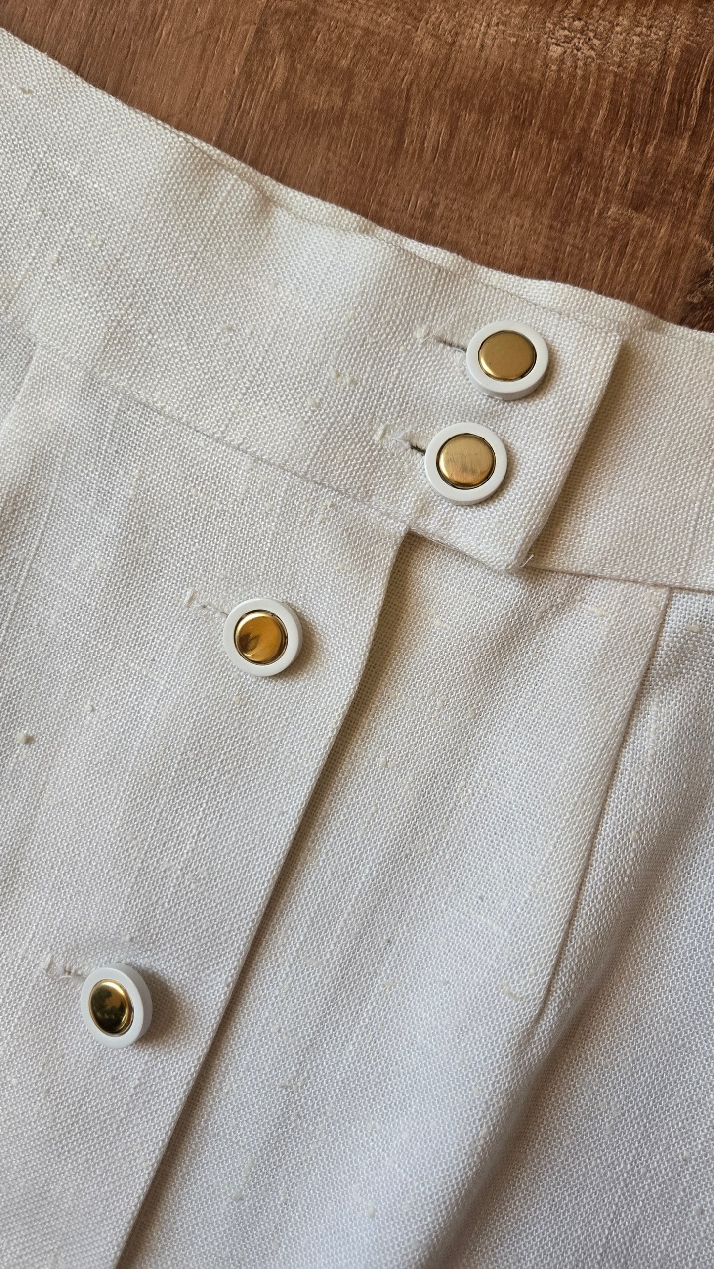 White button-front maxi skirt