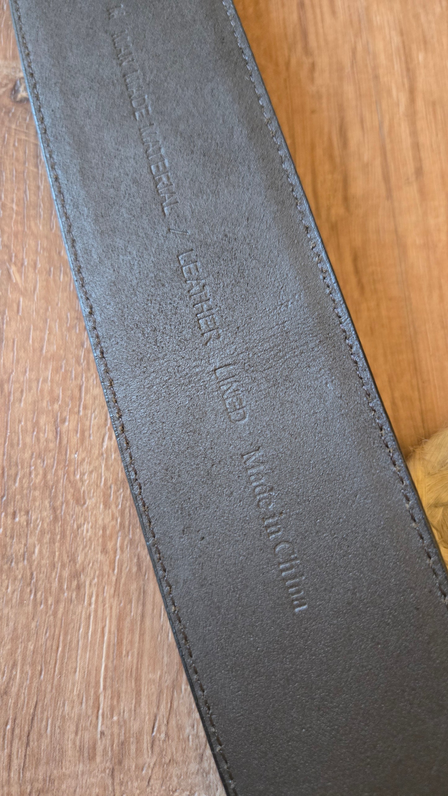 Chocolate brown wide leather belt