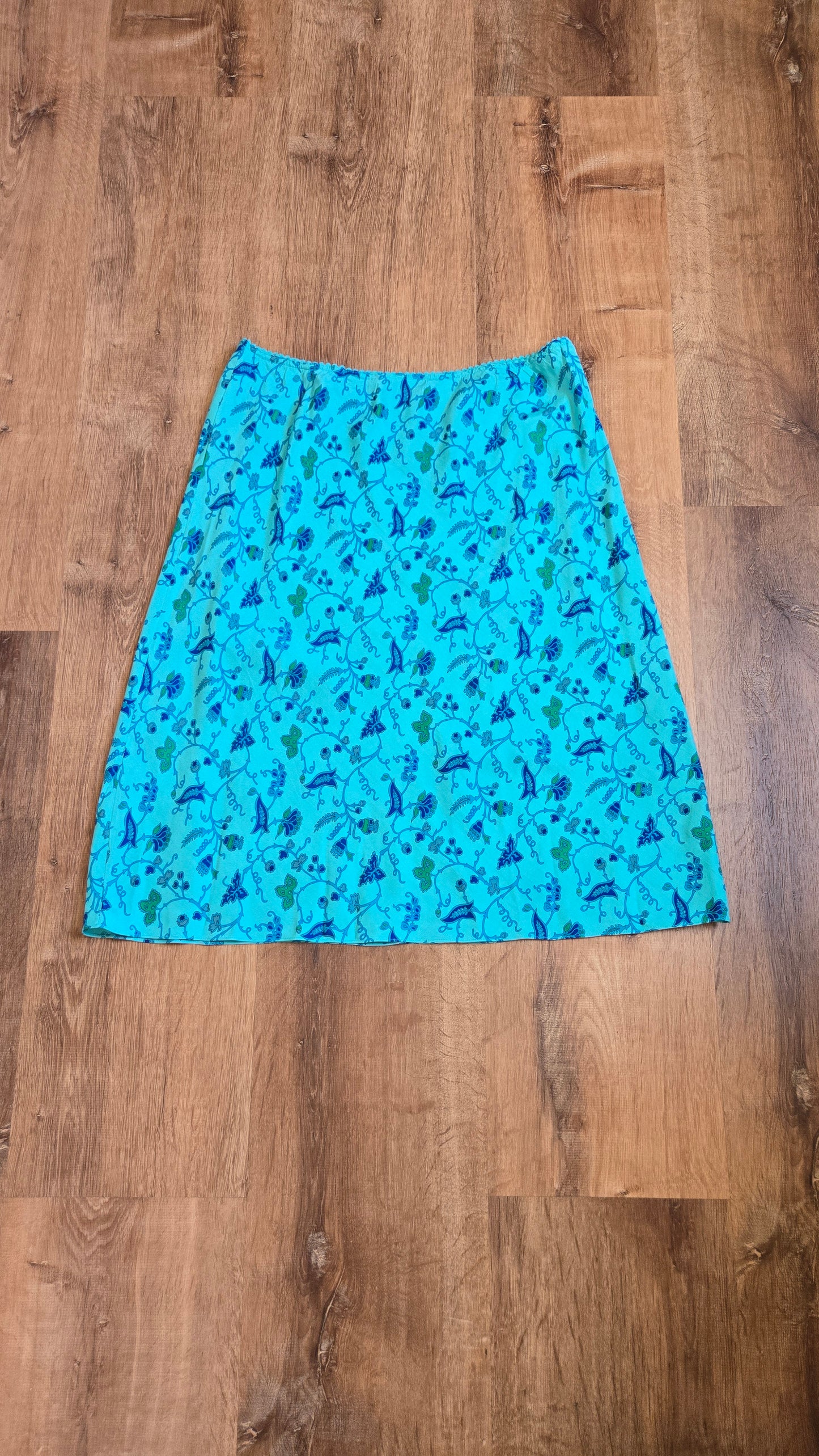 NY & Co silk floral slip skirt