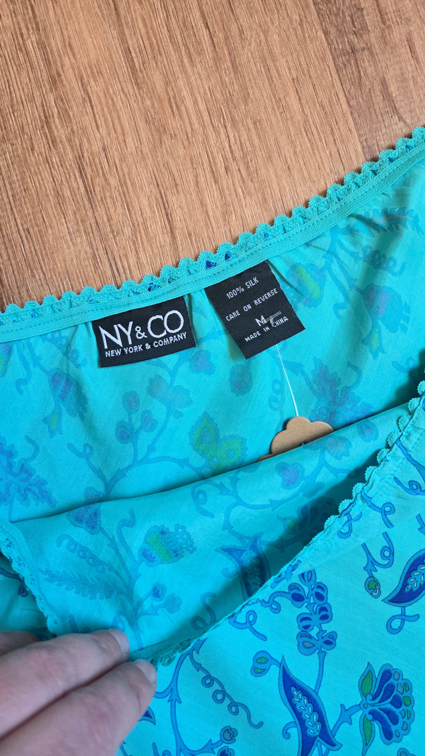 NY & Co silk floral slip skirt