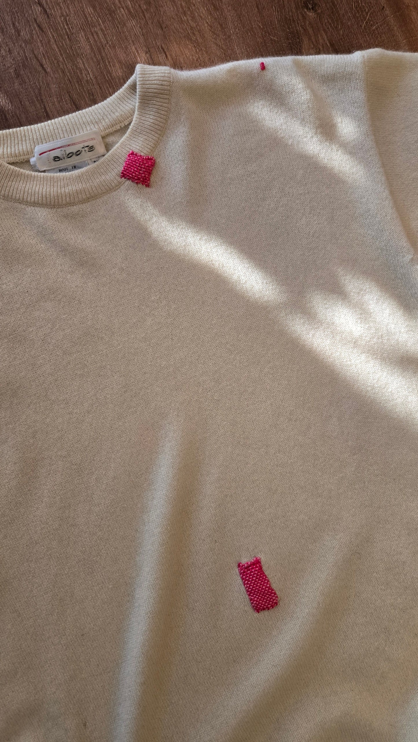 Cream cashmere tee