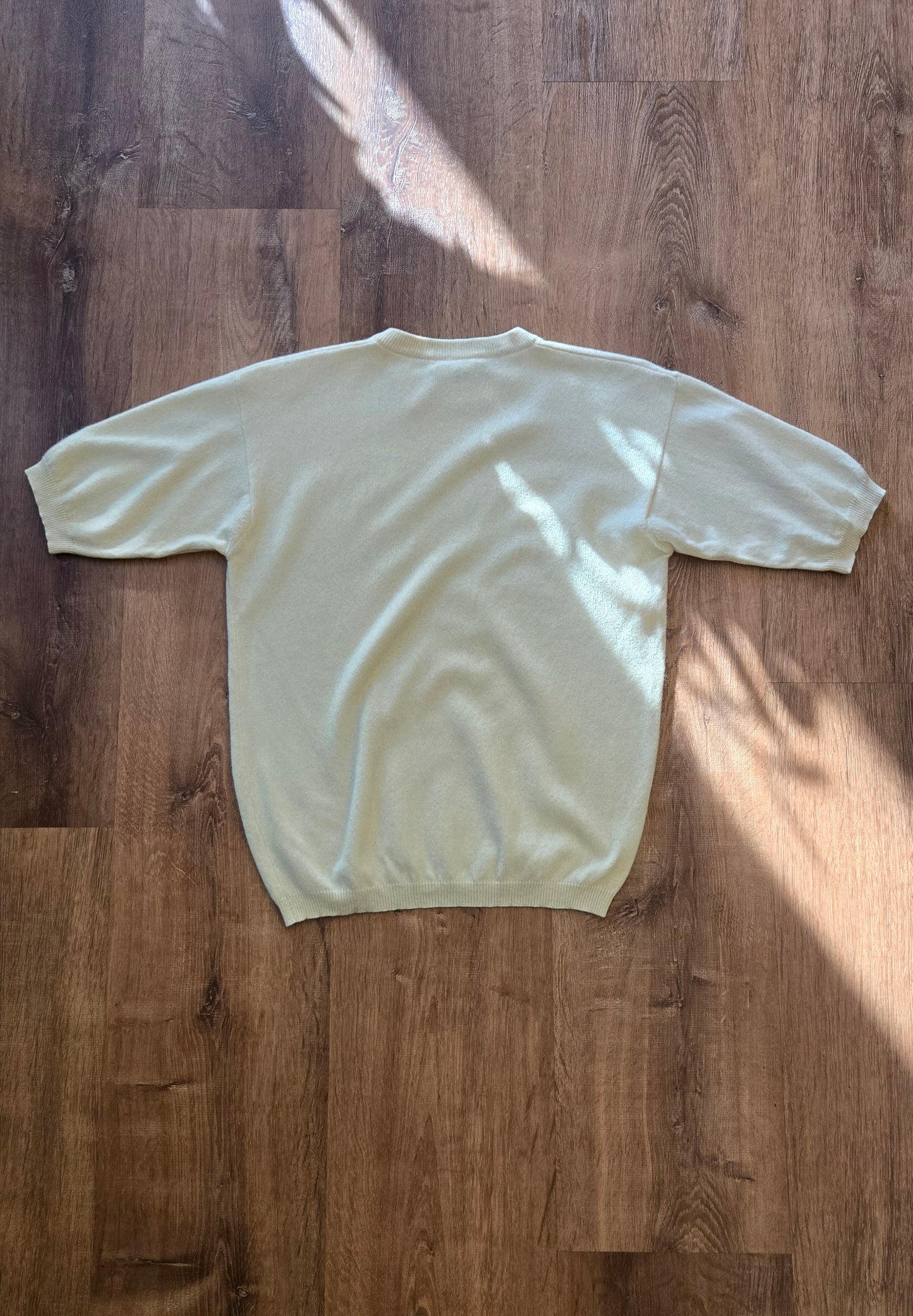 Cream cashmere tee