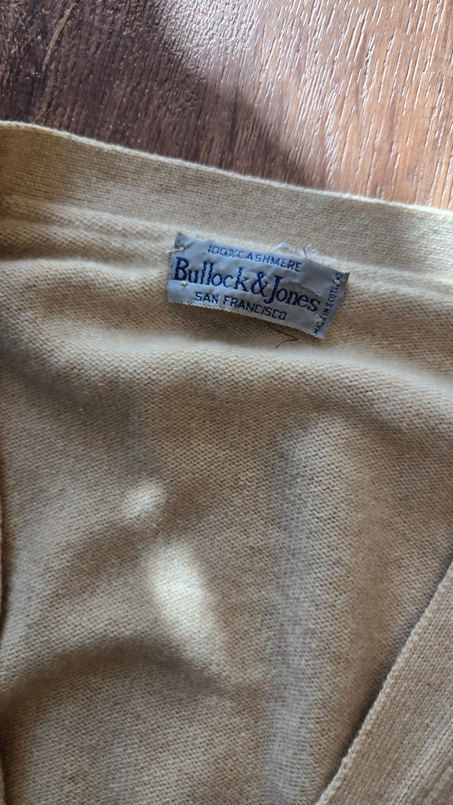 Oatmeal cashmere v-neck cardigan