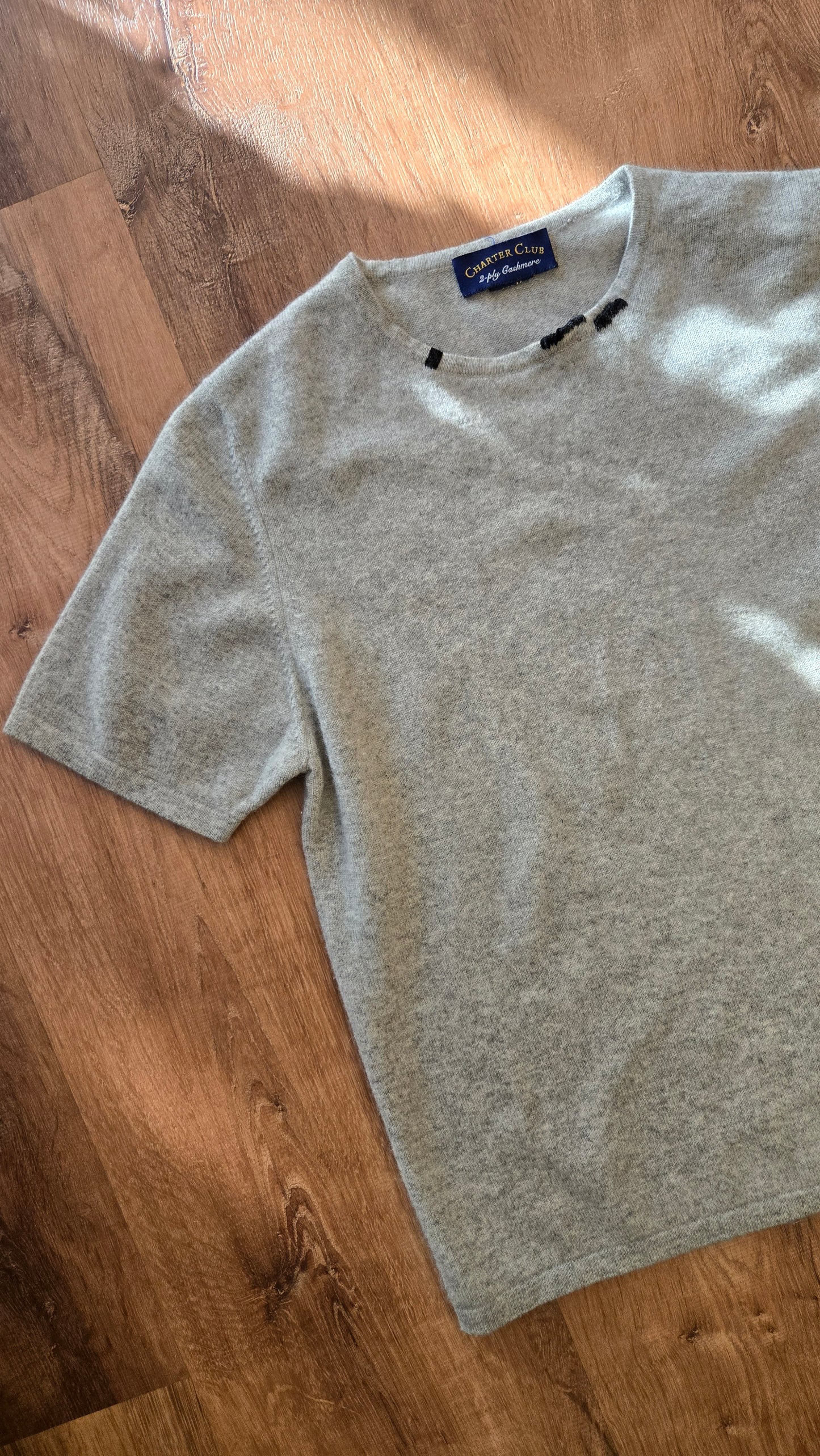 Dove grey cashmere tee