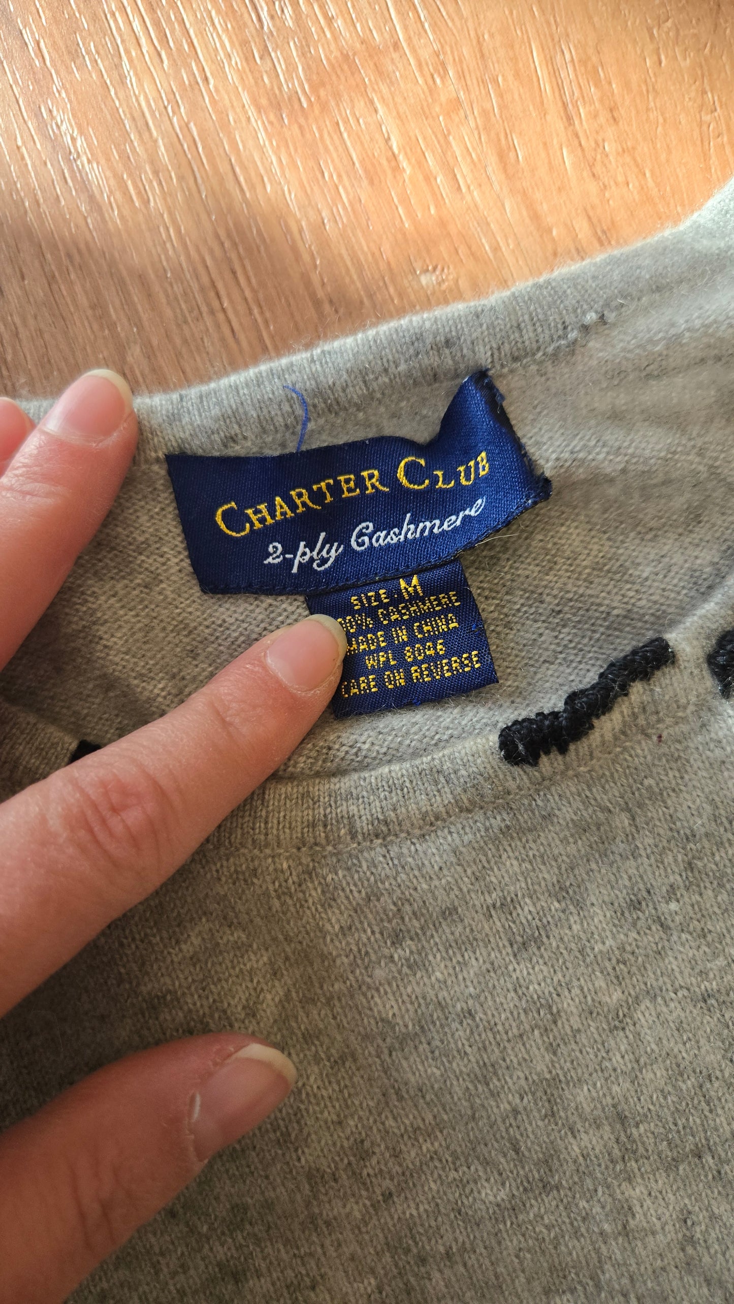 Dove grey cashmere tee