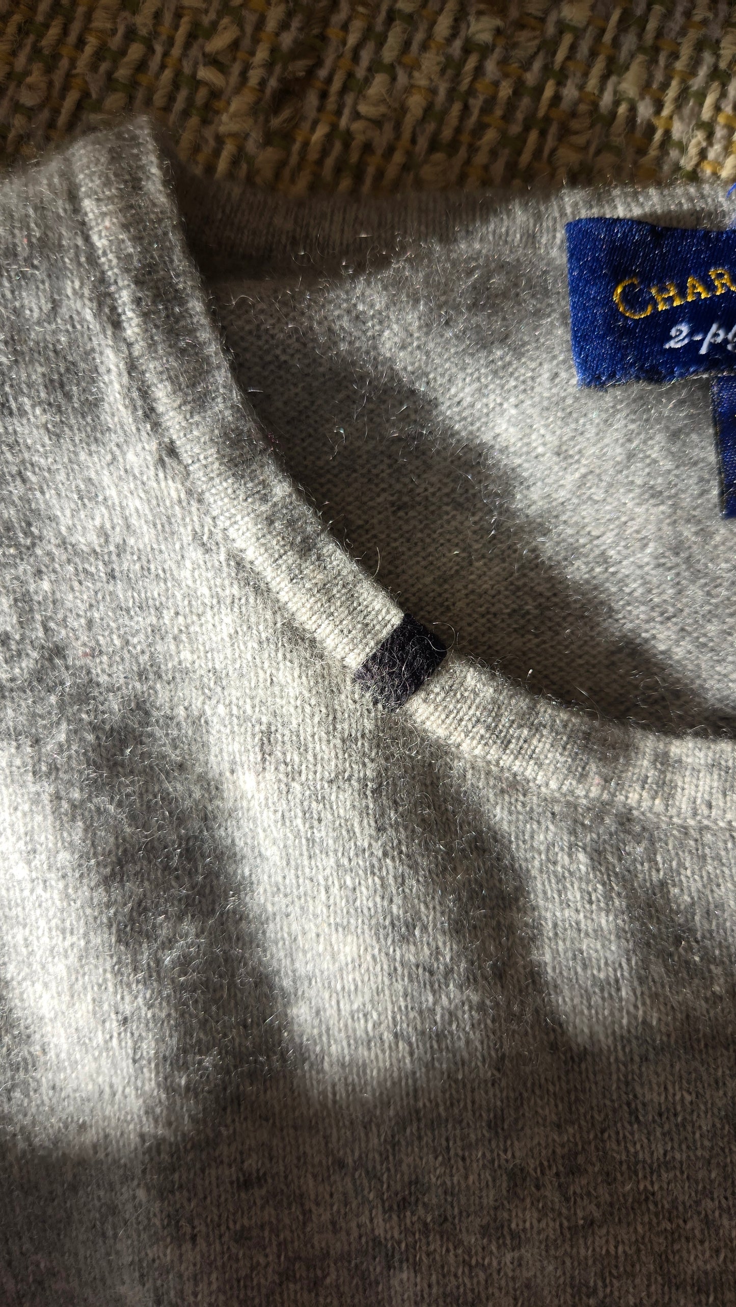 Dove grey cashmere tee