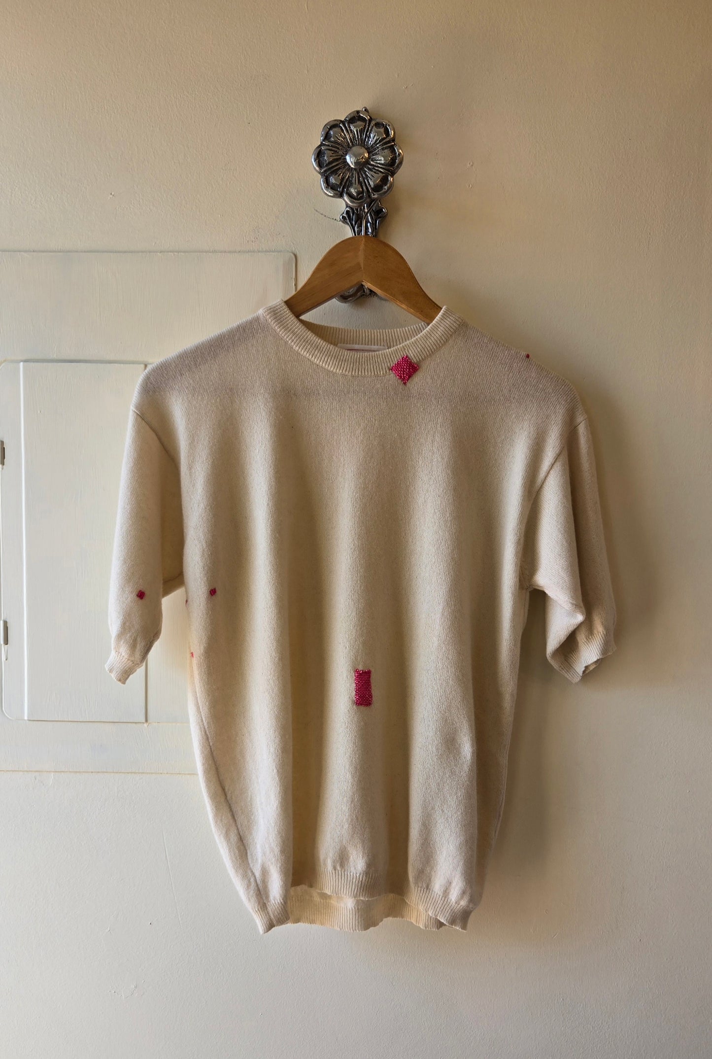 Cream cashmere tee
