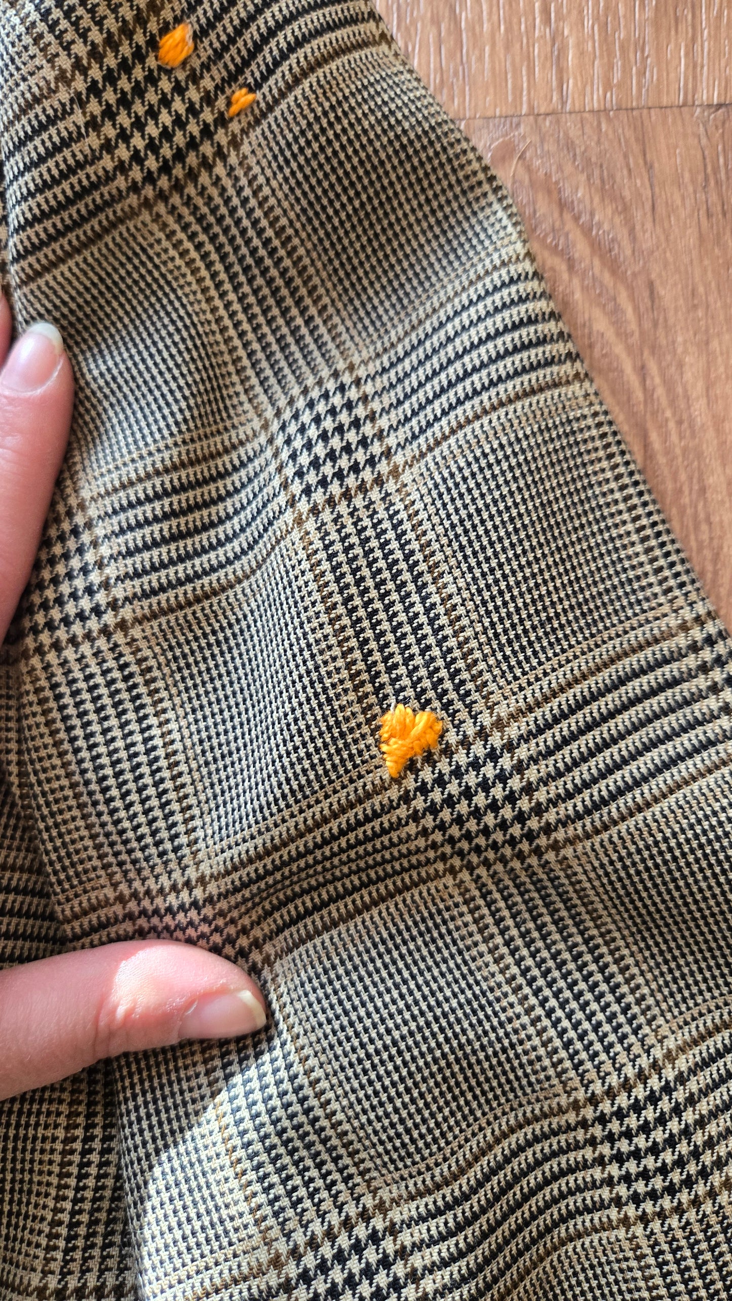 Glen plaid double breasted blazer