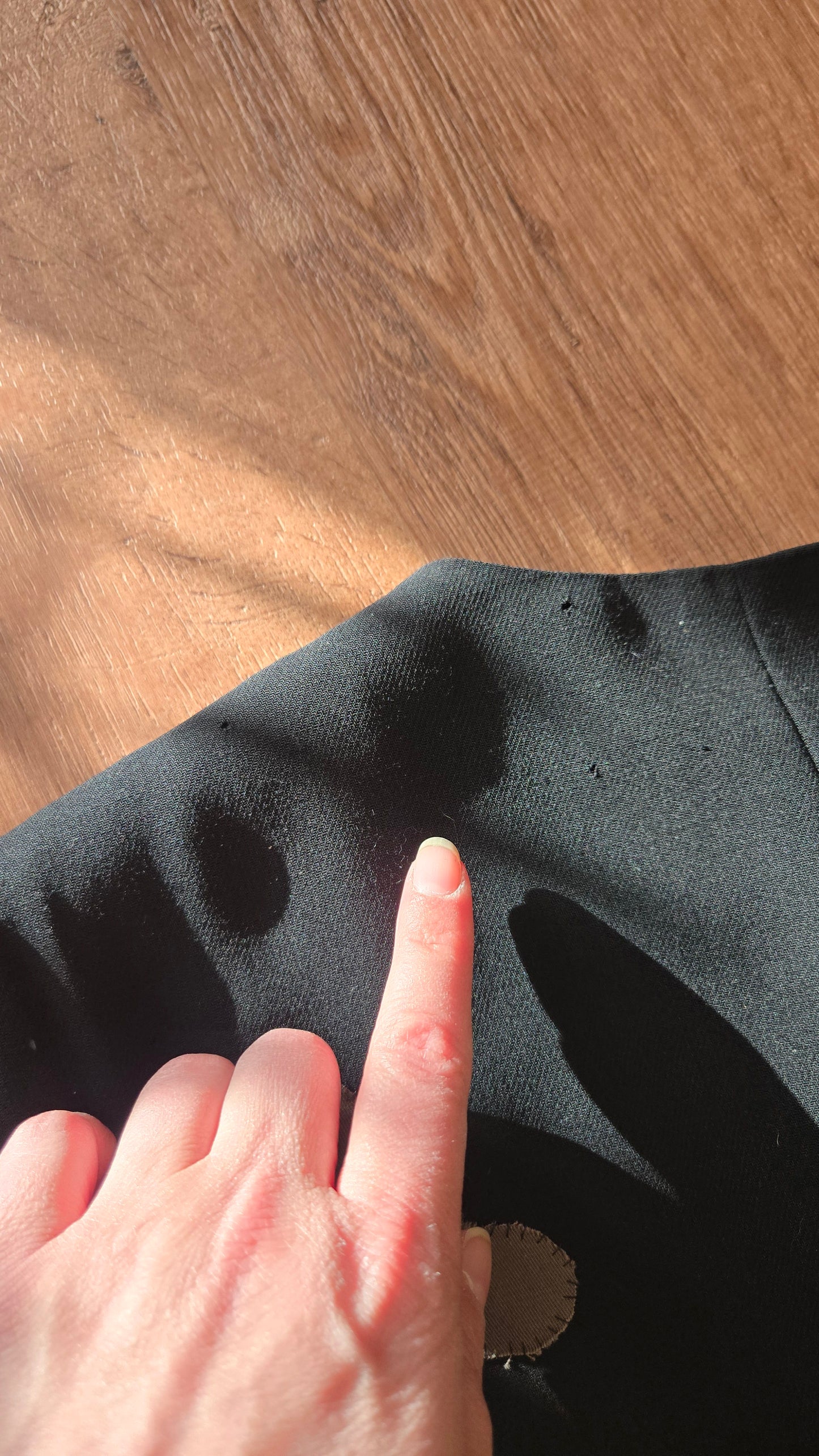 Armani sleek black wool dress