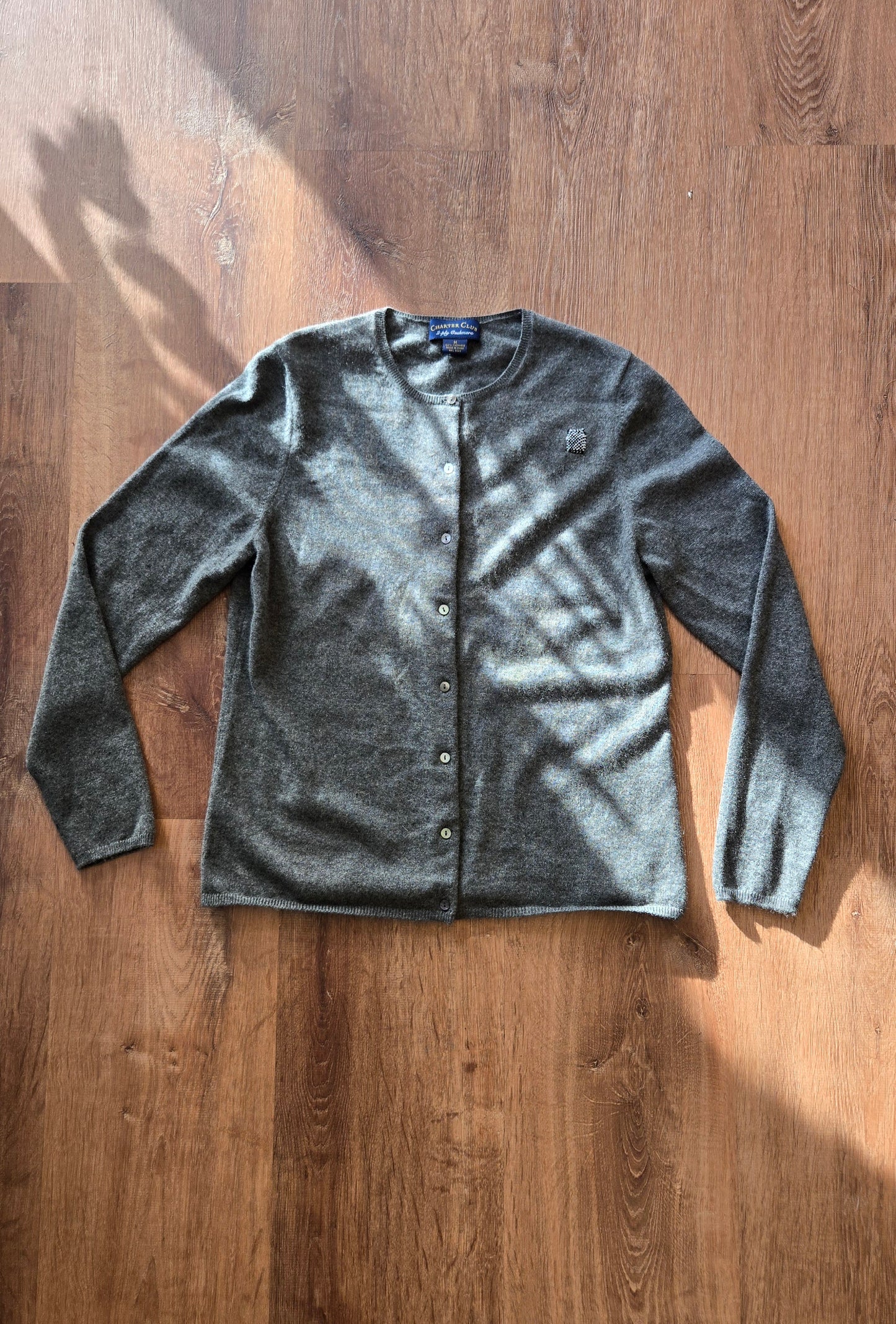 Charcoal cashmere cardigan