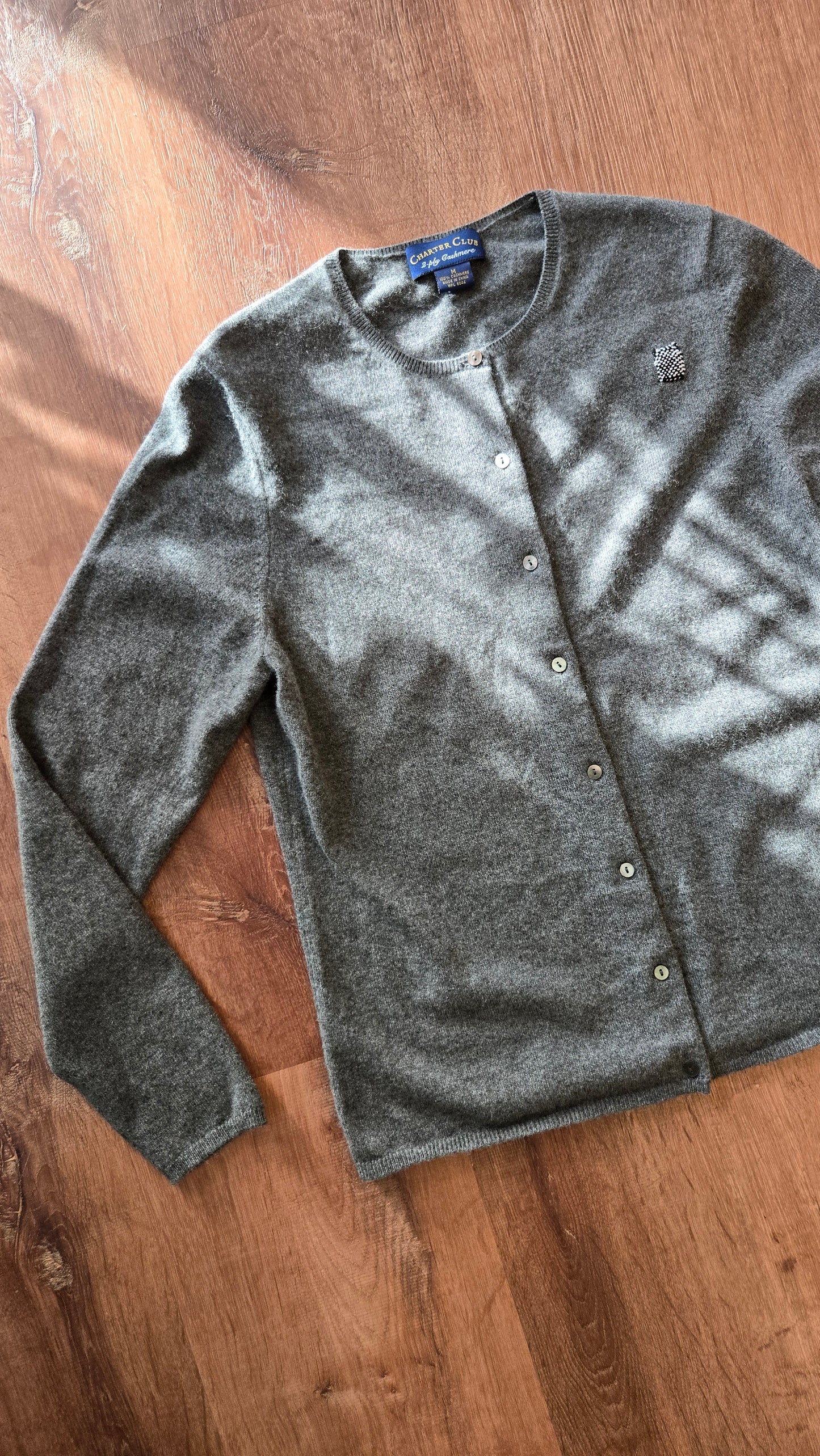 Charcoal cashmere cardigan