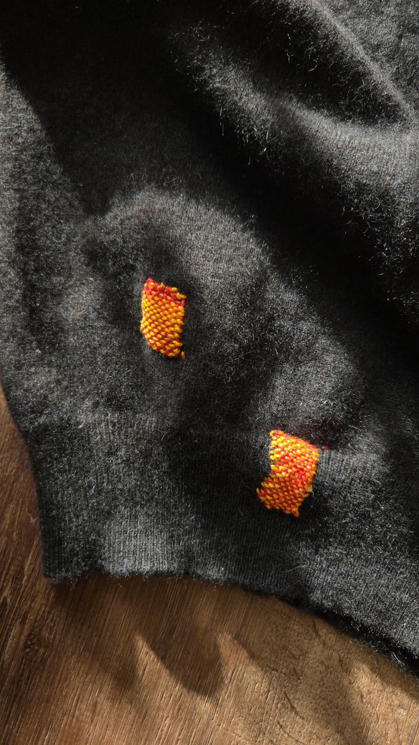 Brown cashmere v-neck sweater