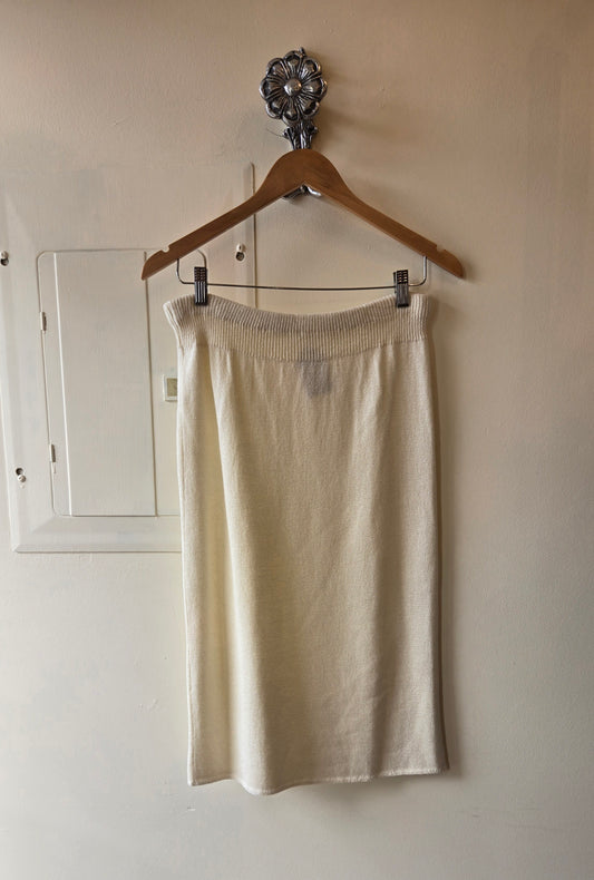 Cream sweater skirt