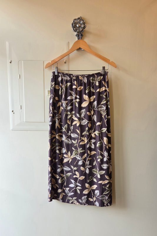 Clio grey floral maxi skirt