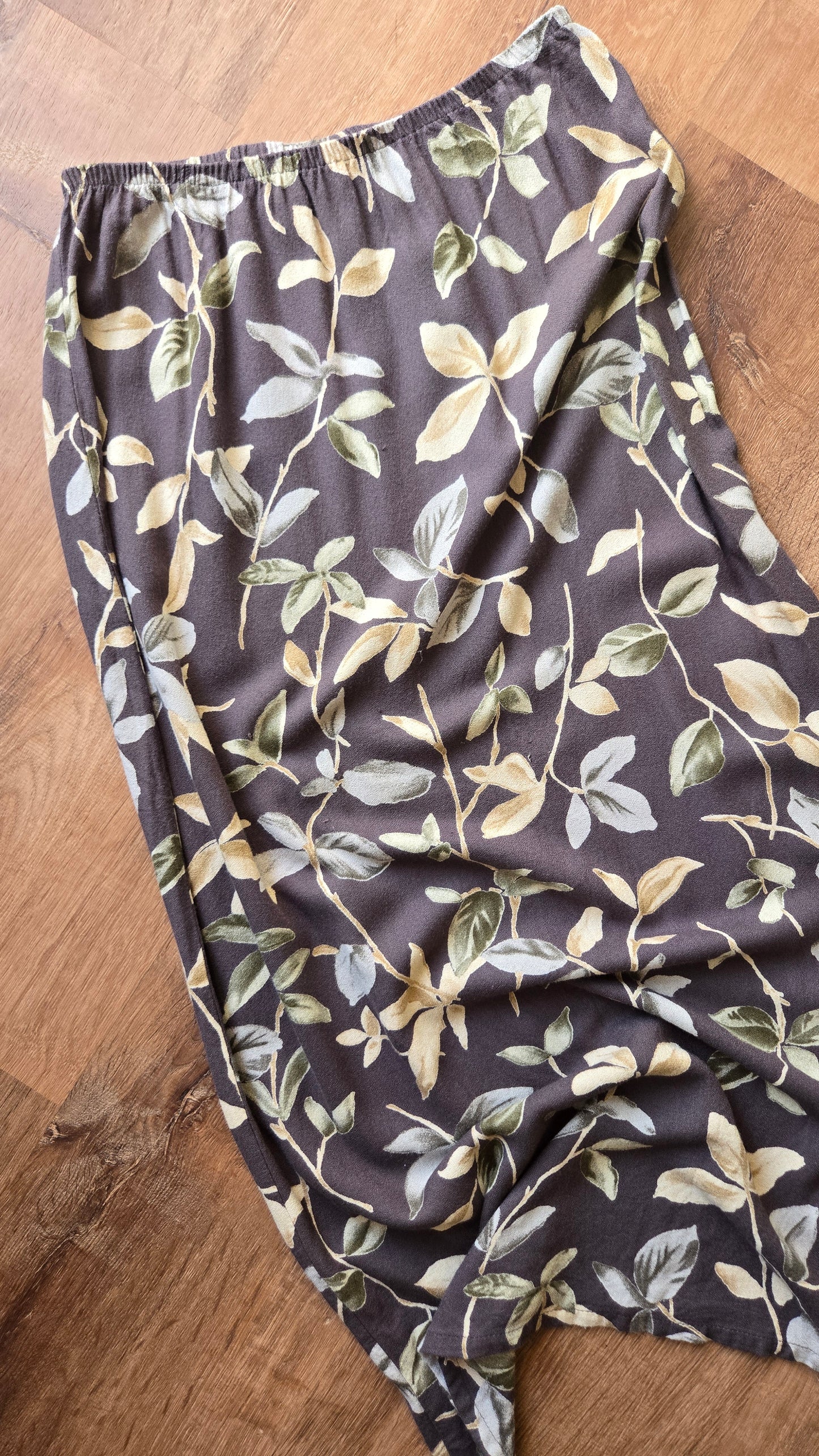 Clio grey floral maxi skirt