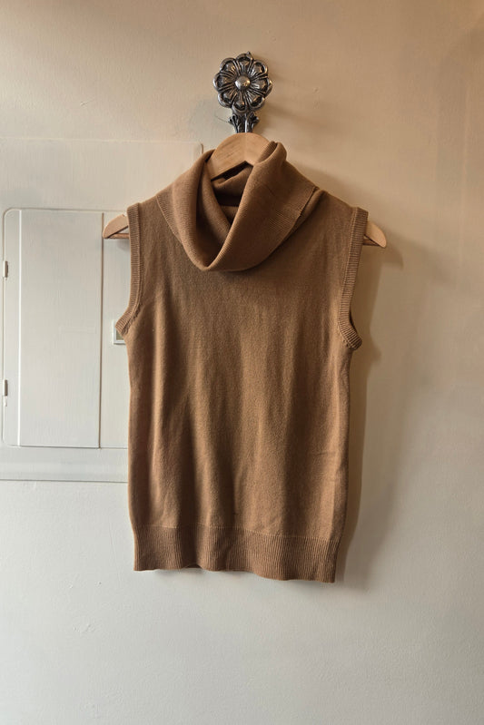 Luella tan sleeveless turtleneck