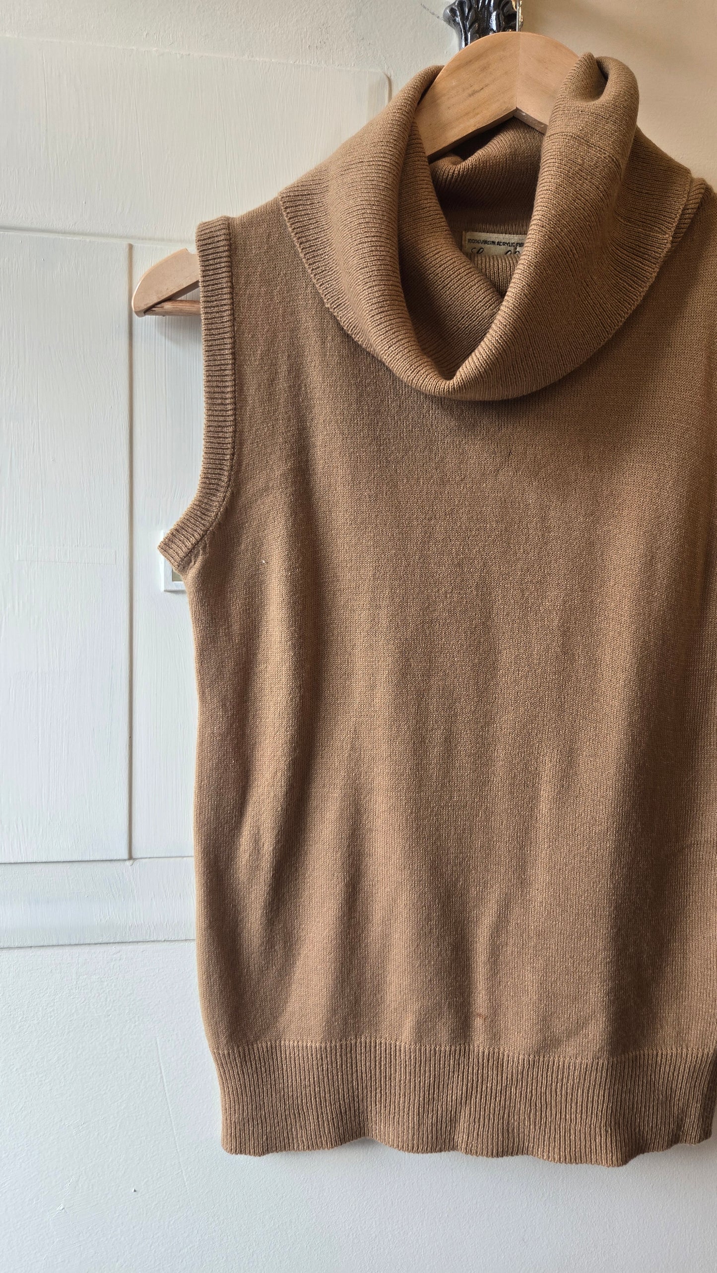 Luella tan sleeveless turtleneck