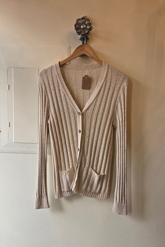 Oatmeal ribbed cardigan