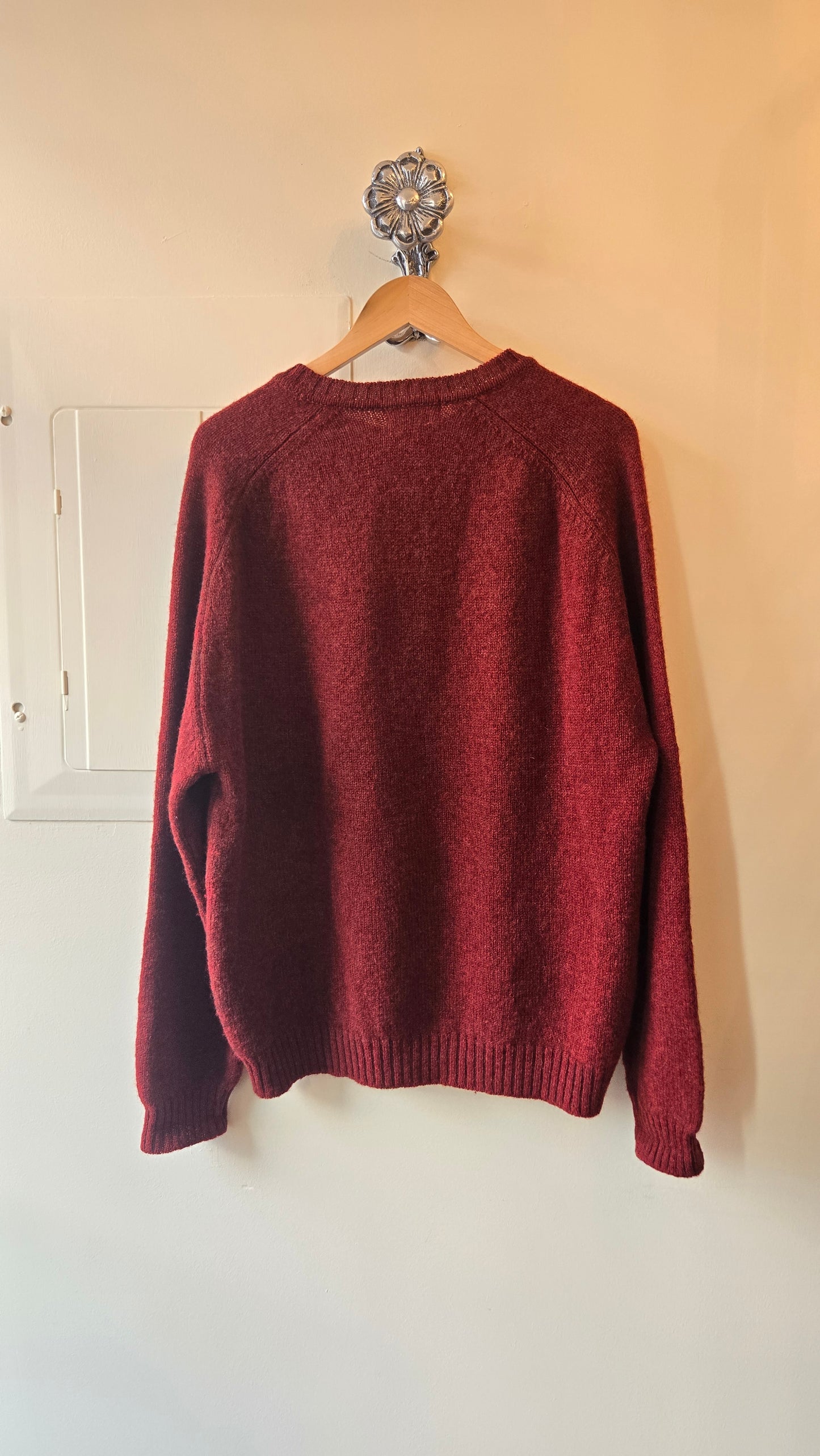 LL Bean cranberry wool sweater