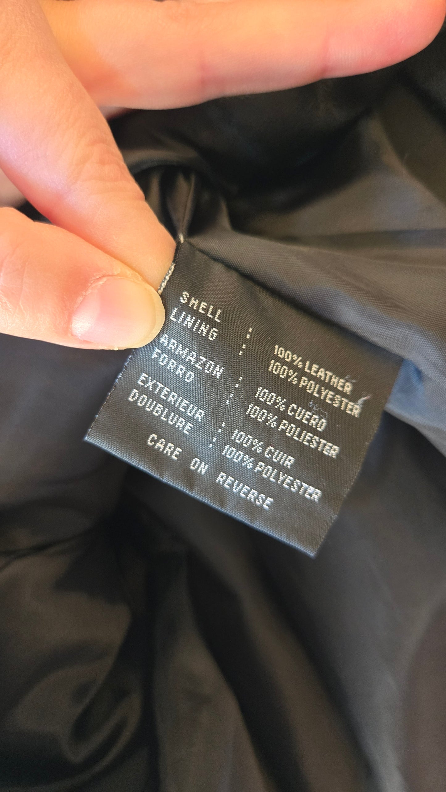 Colebrook black leather blazer